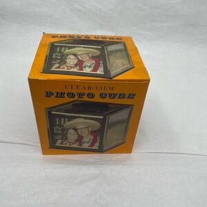Clear-View Photo Cube Vintage  Photo Cube Block Square Plastic 1970's NIB DELUXE